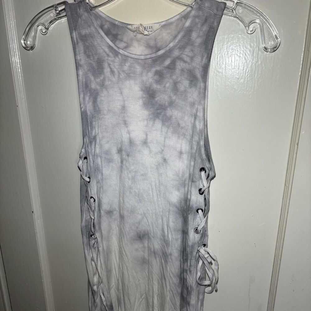 American-eagle Women's White and Grey Dress